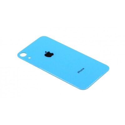 Capac Baterie Apple iPhone XR Albastru, cu gaura pentru camera mare