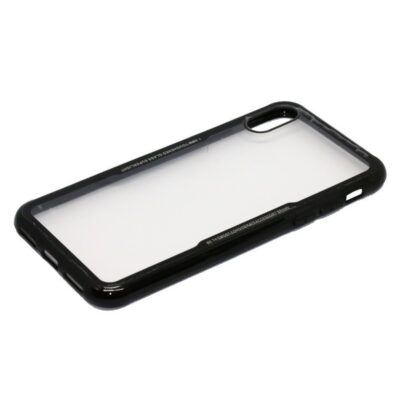 Husa Glass Plastic Case Apple Iphone X Neagra
