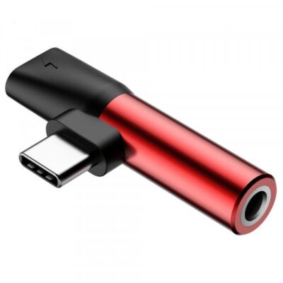 Adaptor BASEUS USB Type C – Jack 3,5mm Si Incarcare Negru