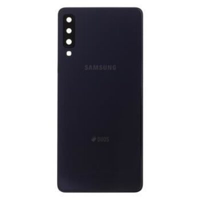 Capac Baterie Samsung Galaxy A7 2018 A750 Negru Black Complet cu Ornamente