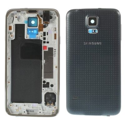 Carcasa Corp Mijloc Samsung Galaxy S5 G900 Cu Capac Baterie Spate Gri
