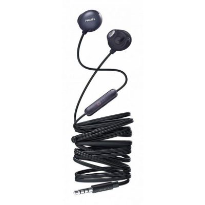 Casti audio Philips UpBeat SHE2305BK/00, intraauriculare, microfon incorporat, izolare fonica, lungime cablu 1,2m, Negru