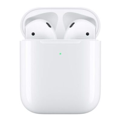 Casti Bluetooth Apple AirPods 2 Carcasa Incarcare Albe