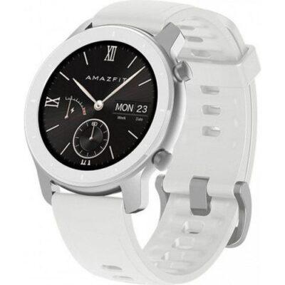 Ceas smartwatch Amazfit GTR 42mm Moonlight White