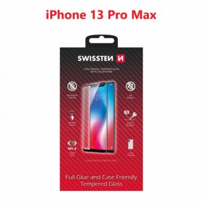 Folie Protectie Sticla iPhone 13 Pro Max / 14 Plus Acoperire Completa Neagra