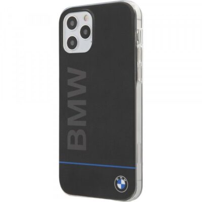 Husa BMW pentru iPhone 12 / 12 Pro 6,1, Signature Printed Logo Collection, Slim, Negru