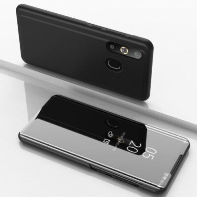 Husa Flip Cu Stand Samsung Galaxy A30 Tip Oglinda Neagra