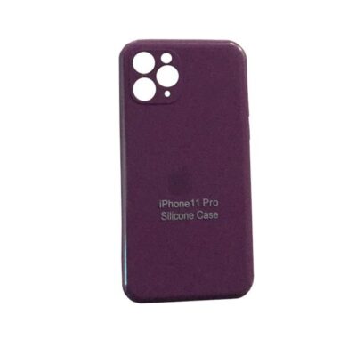 Husa iPhone 11 Pro Silicon Cu Protectie Camera Purple
