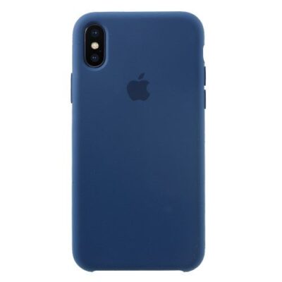 Husa iPhone X Silicon Albastru Inchis
