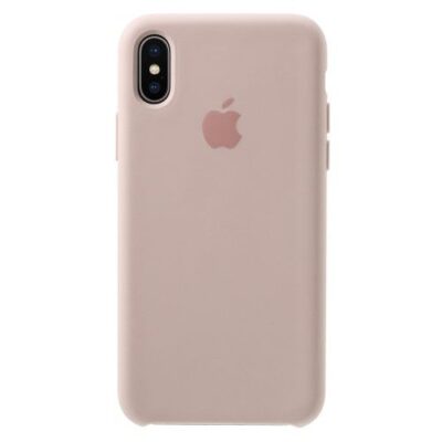 Husa iPhone X Silicon Roz Aurie
