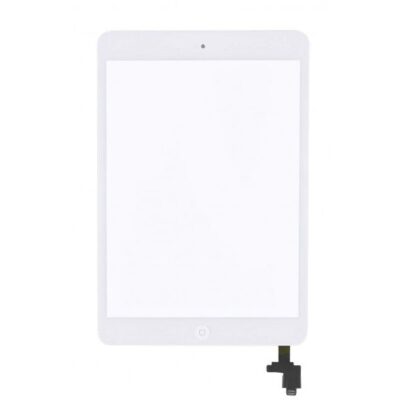 Touchscreen cu Buton si conector IC Apple iPad Mini Alb
