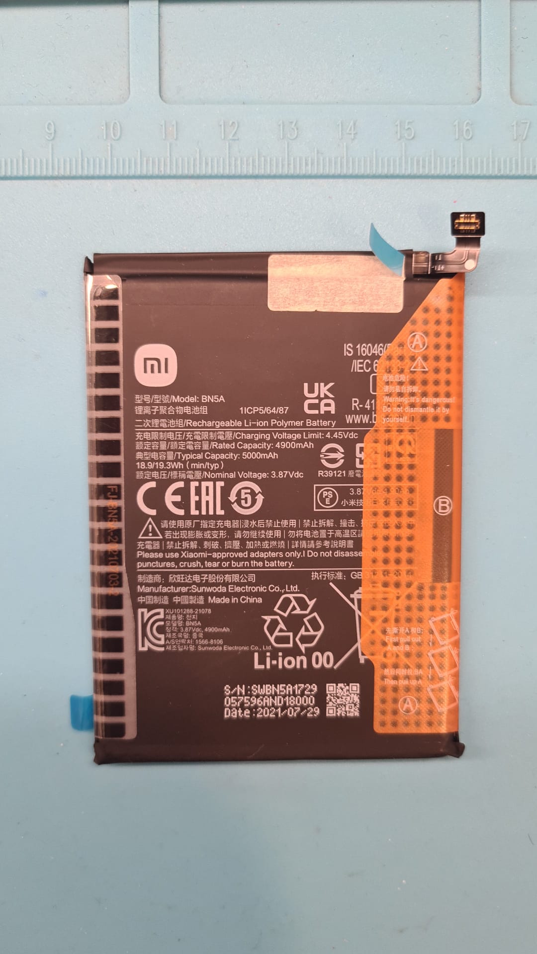 Baterie acumulator pentru  Xiaomi Redmi Note 10 5G BN5A .Pret 150 lei cu montaj inclus.
