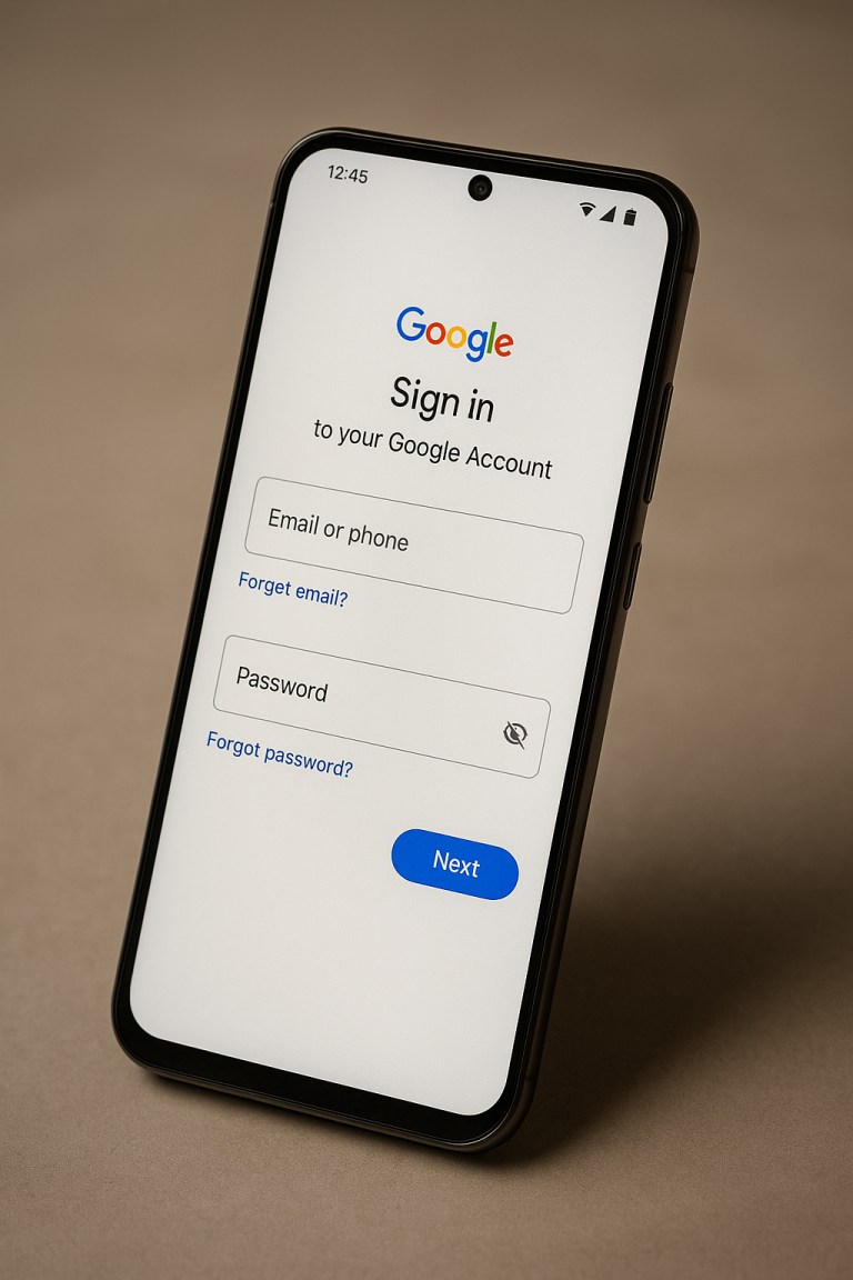 am resetat telefonul si am uitat contul google
