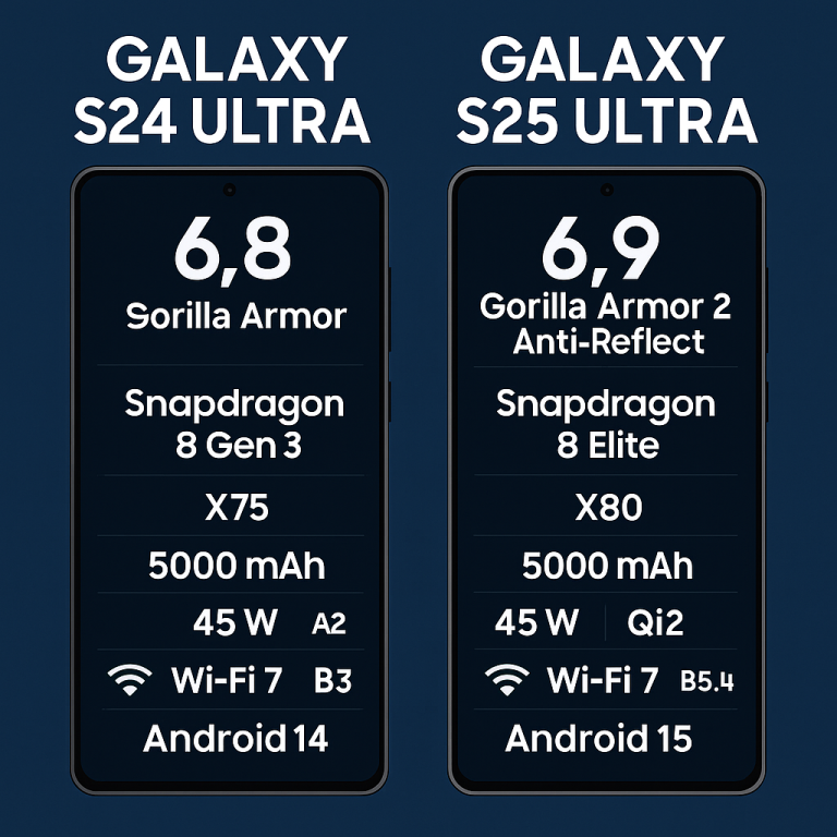 samsung s24 ultra vs samsung s25 ultra