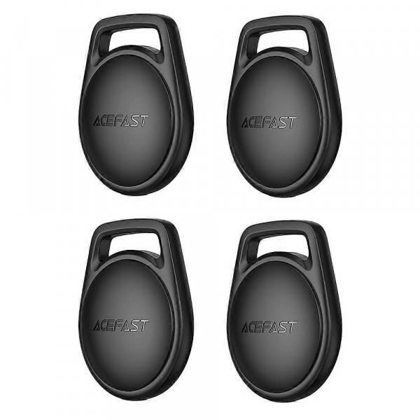 Acefast SmartTag S2 pentru iOS Series, Set 4 bucati, Negru