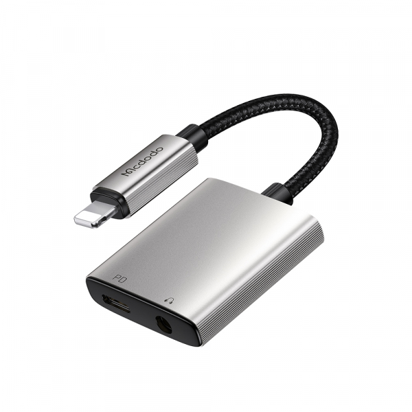 Adaptor Audio Lightning - Lightning / 3.5mm McDodo CA-5540 Wales, Gri