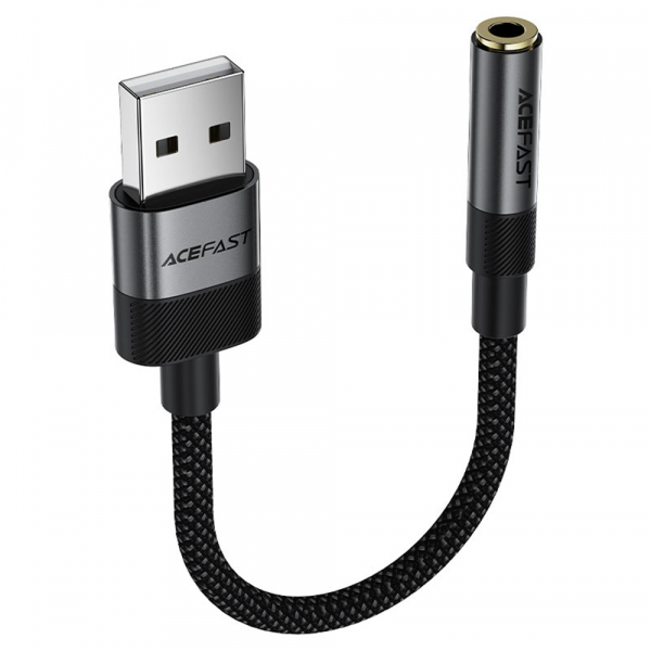 Adaptor Audio Acefast J13, USB-A - 3.5mm, Negru