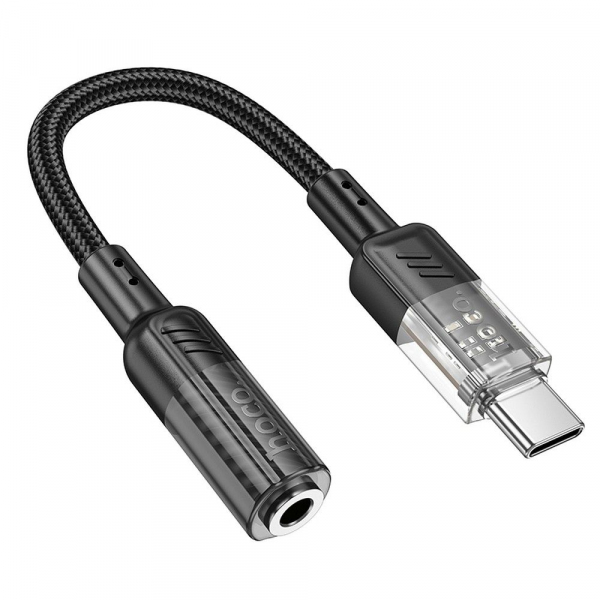 Adaptor Audio USB-C - 3.5mm HOCO LS37, Negru