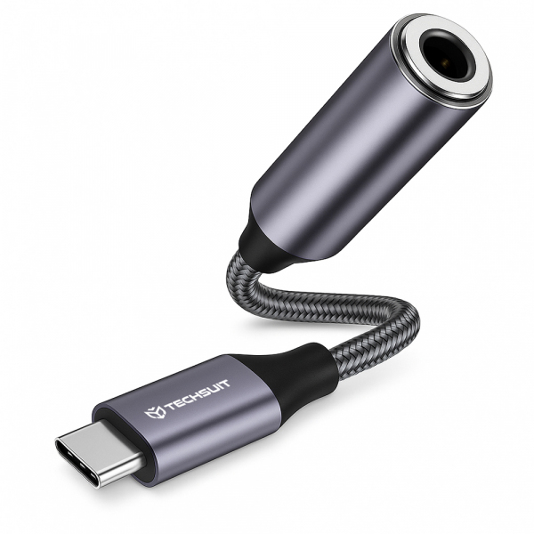 Adaptor Audio USB-C - 3.5mm Techsuit AC8 MusicDox, Gri