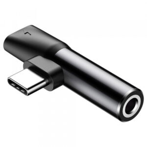 Adaptor Audio USB-C - USB-C / 3.5mm Baseus L41, Negru CATL41-01
