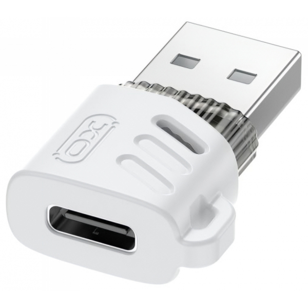 Adaptor Date si Incarcare USB-C - USB-A XO Design NB256D, Alb