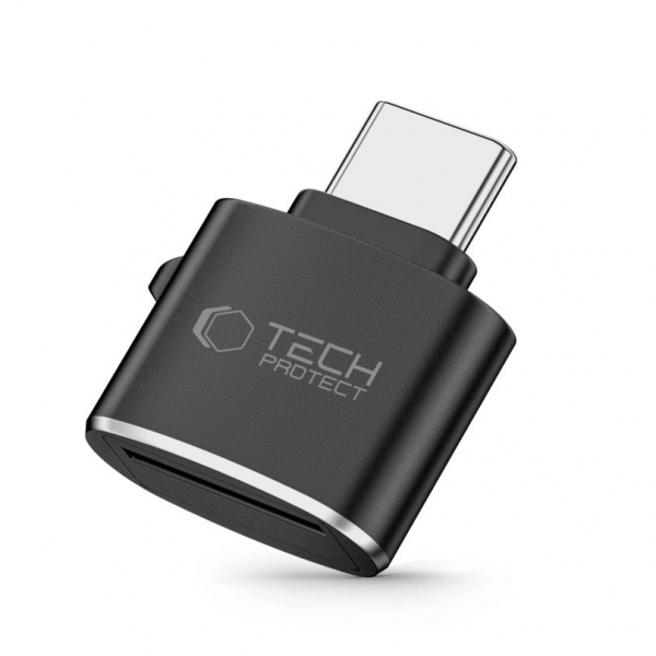 Cititor Card USB-C Tech-Protect Ultraboost, microSD, Negru