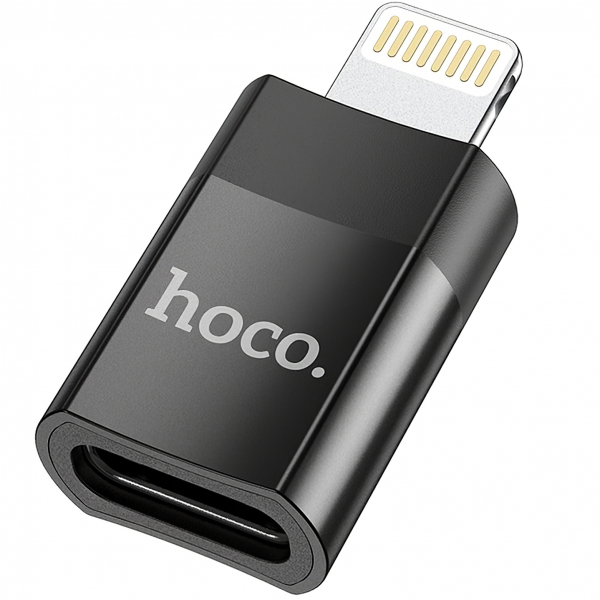 Adaptor Date si Incarcare USB-C - Lightning HOCO UA17, Negru
