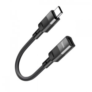 Adaptor Date si Incarcare Lightning - USB-C HOCO U107, 0.1m, Negru