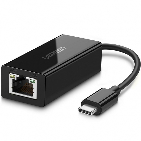 Placa Retea UGREEN US236, RJ45, USB-C, Negru