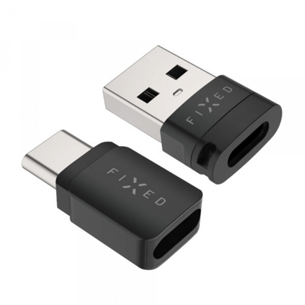 Adaptor Blocare Date USB Fixed, USB- A / USB-C, 2in1, Negru