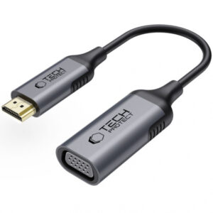 Adaptor Video Tech-Protect Ultraboost, VGA - HDMI, 1080P, Negru