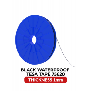 Banda Adeziva Tesa, 1mm, Acrilic, Impermeabila, Neagra