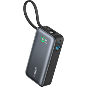 Baterie Externa Anker Nano, 10000mAh, 30W, QC + PD, 1 x USB-A - 2 x USB-C, Neagra A1259G11