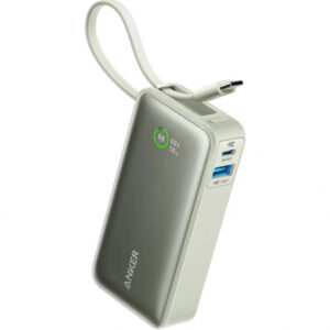 Baterie Externa Anker Nano, 10000mAh, 30W, QC + PD, 1 x USB-A - 2 x USB-C, Verde A1259G61