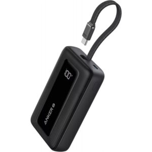 Baterie Externa Anker Zolo, 20000mAh, 30W, QC + PD, 1 x USB-A - 2 x USB-C, Neagra A1689H11