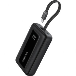 Baterie Externa Anker Zolo, 10000mAh, 30W, QC + PD, 1 x USB-A - 2 x USB-C, Neagra A1688H11