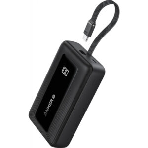 Baterie Externa Anker Zolo, 20000mAh, 30W, QC + PD, 1 x USB-A - 2 x USB-C, Neagra A1689011