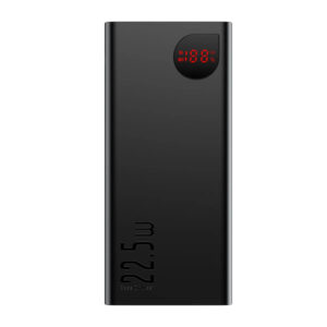 Baterie Externa Baseus Adaman, 40000mAh, 22.5W, QC + PD, 1 x USB-C - 3 x USB-A, Neagra
