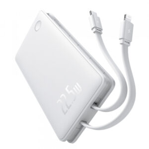 Baterie Externa Baseus Airpow Lite, 10000mAh, 22.5W, QC + PD, 1 x Lightning - 1 x USB-A - 2 x USB-C, Alba P10067501213-00