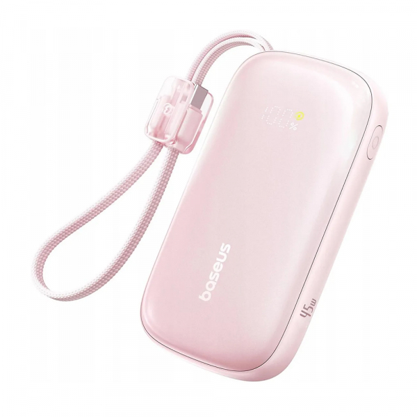 Baterie Externa Baseus EnerFill FC21 Qpow 3 Ultra, 10000mAh, 45W, QC + PD, 1 x USB-A - 1 x USB-C, Roz E0027Q02
