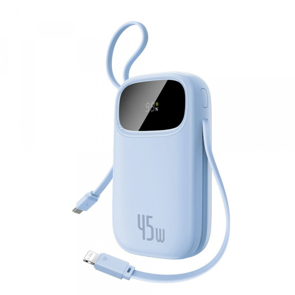 Baterie Externa Baseus EnerFill FC31 Qpow 3, 20000mAh, 45W, QC + PD, 1 x Lightning - 1 x USB-A - 2 x USB-C, Albastra E0028D03