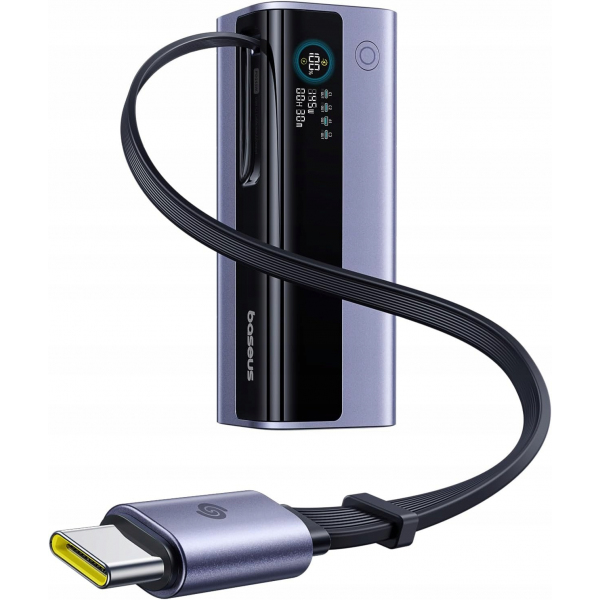 Baterie Externa Baseus EnerGeek GR11, 20000mAh, 145W, QC + PD, 1 x USB-A - 3 x USB-C, Gri E0027B01