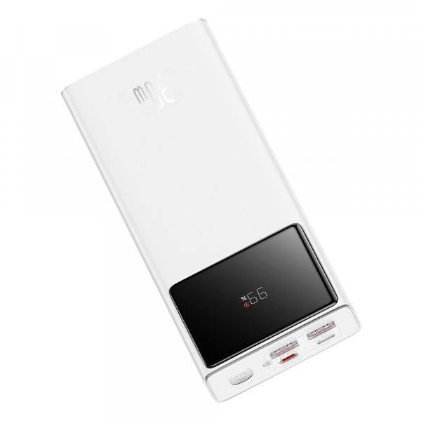 Baterie Externa Baseus Star Lord, 20000mAh, 30W, QC + PD, 1 x USB-C - 2 x USB-A, Alba P10022904213-00
