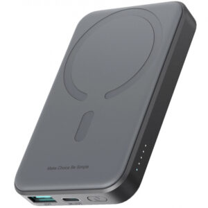 Baterie Externa Wireless Joyroom JR-W020 Mini, 5000mAh, 20W, QC + PD + FQI, 1 x QI - 1 x USB-A - 1 x USB-C, Neagra
