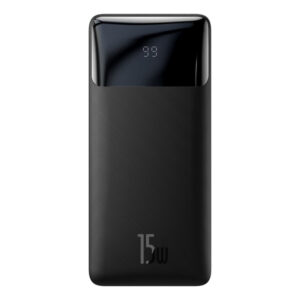 Baterie Externa Baseus Bipow, 10000mAh, 15W, 1 x USB-C - 2 x USB-A, Neagra PPBD050001
