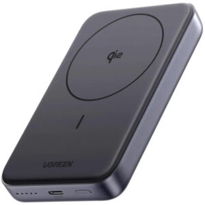 Baterie Externa UGREEN PB761, 10000mAh, 30W, PD + FQI, 1 x QI - 1 x USB-C, Gri