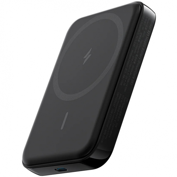 Baterie Externa Wireless Anker 321 MagGo, 5000mAh, 7.5W, PD + FQI, 1 x QI - 1 x USB-C, Neagra A1616G11