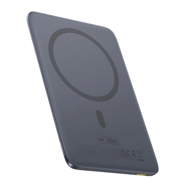 Baterie Externa Wireless Baseus PicoGo AM41, 5000mAh, 20W, PD + FQI, 1 x QI - 1 x USB-C, Gri P1007680C813-00