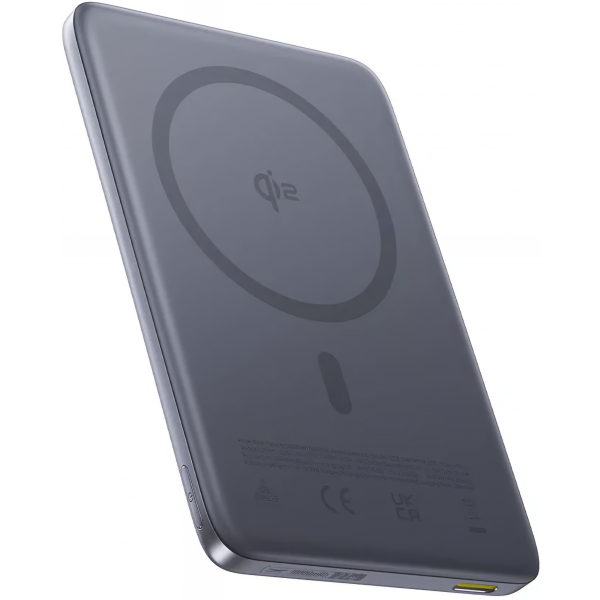 Baterie Externa Wireless Baseus PicoGo AM41, 10000mAh, 27W, PD + FQI, 1 x QI - 1 x USB-C, Gri E0027200