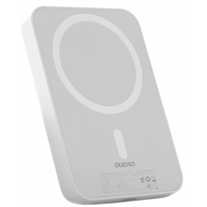 Baterie Externa Wireless Dudao K26s, 5000mAh, 20W, PD + FQI, 1 x QI - 1 x USB-C, Alba